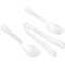 Set of 8 (24pcs) Plastic Serving Utensils Set disposable Clear Spoons Forks Tongs Dinnerware Caterware Supplies Combo Supplies for Catering Party Dinner Banquet Wedding Birthday
